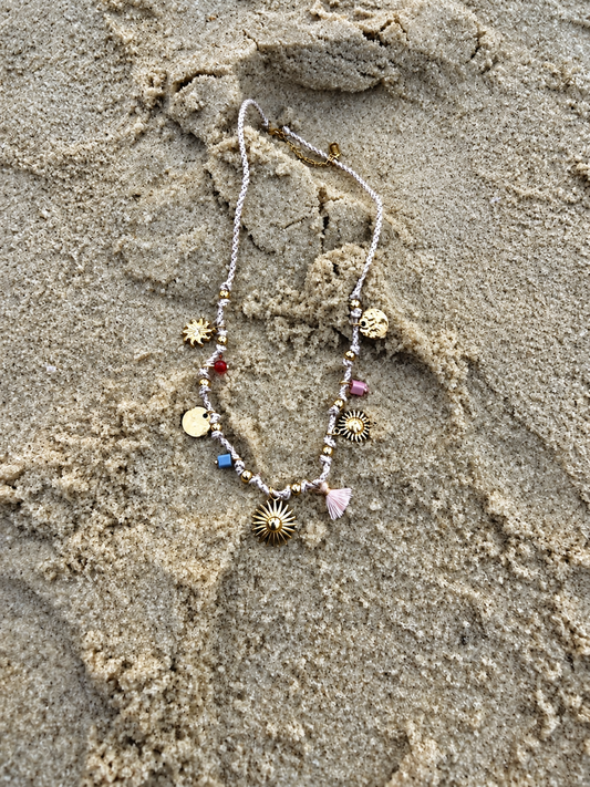 Golden Sun Charm Necklace