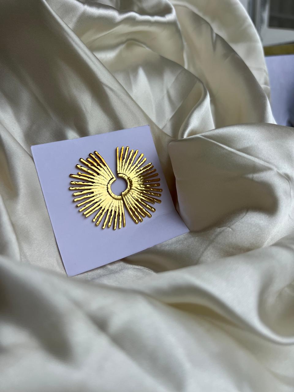 Golden Fan Earrings