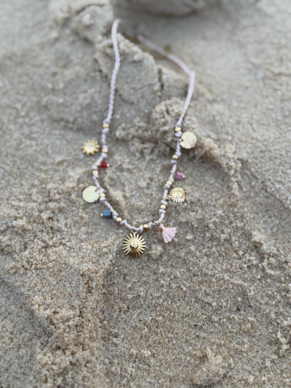 Golden Sun Charm Necklace