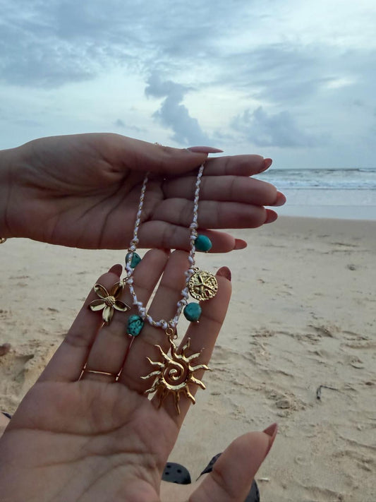 Turquoise Sun Necklace ☀️