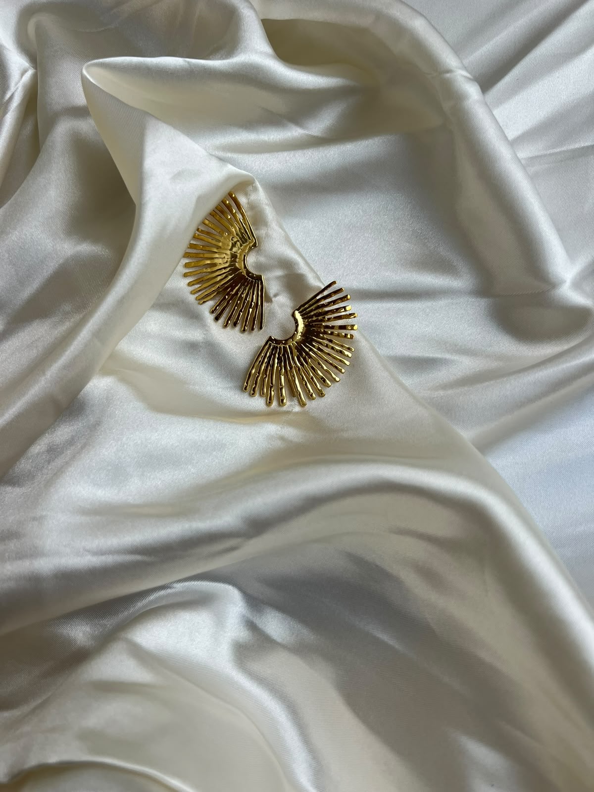 Golden Fan Earrings