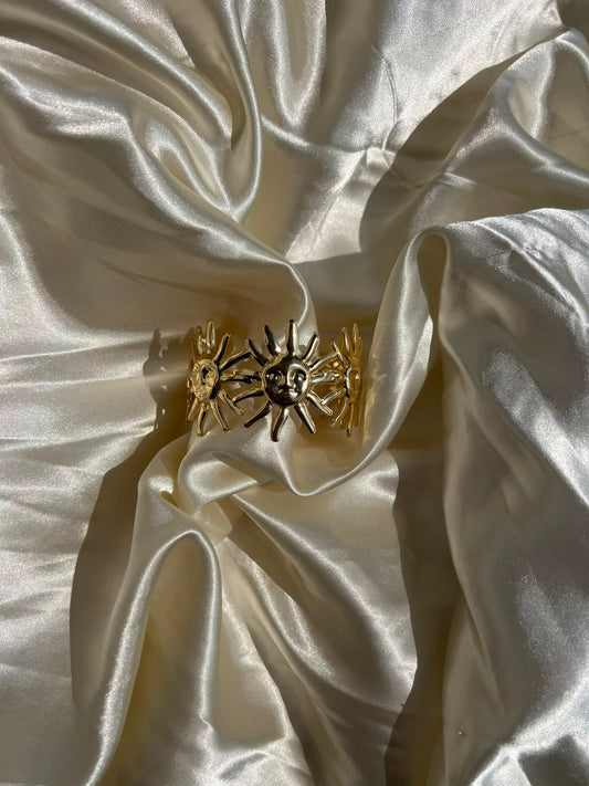 Sunflower cuff bracelet